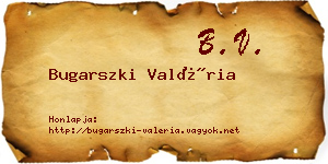 Bugarszki Valéria névjegykártya